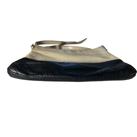 Kate Spade Two-Tone Pebbled Leather Crossbody Bag Adjustable Strap Cream & Black - Picture 11 of 12